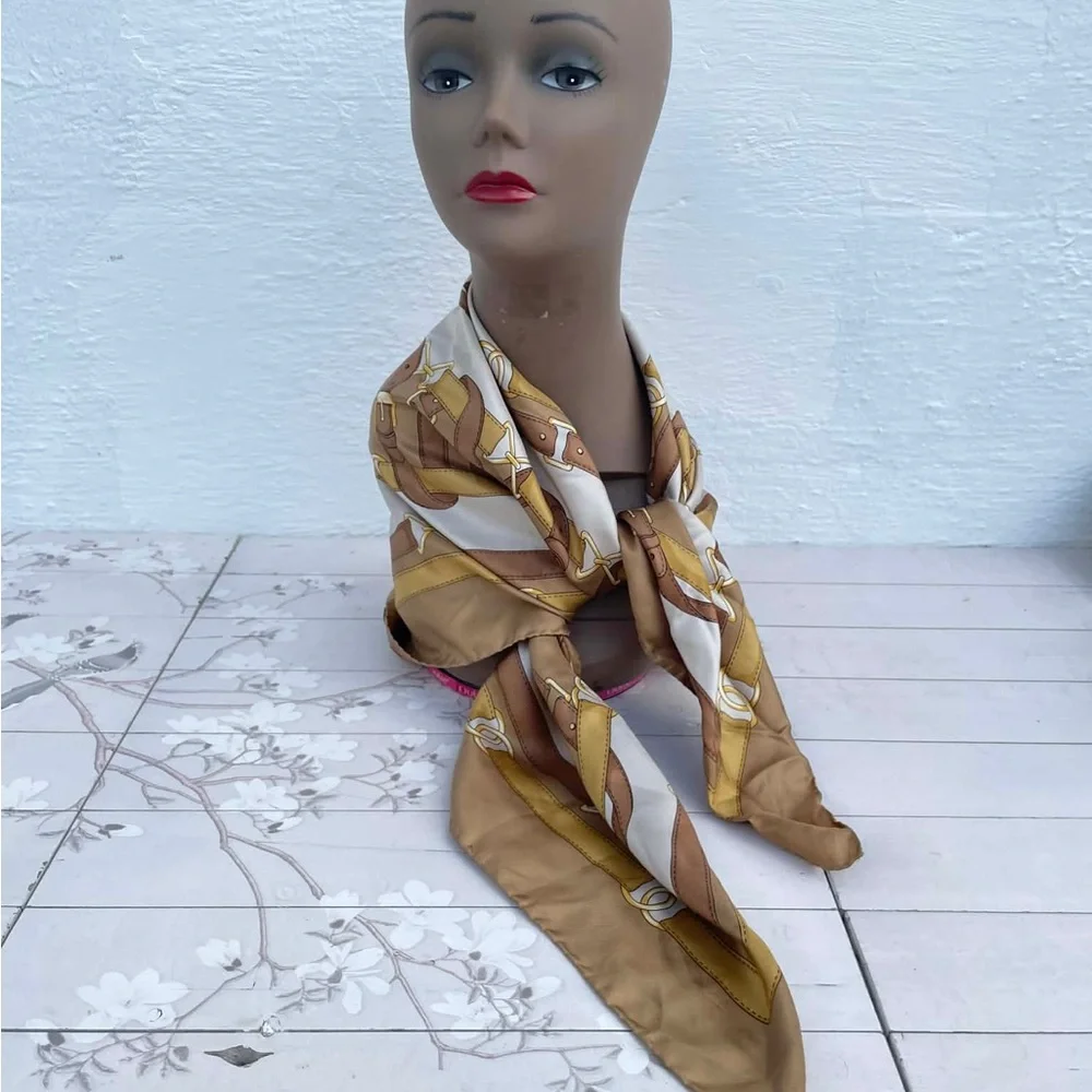 Chic Gold and Cream Scarf